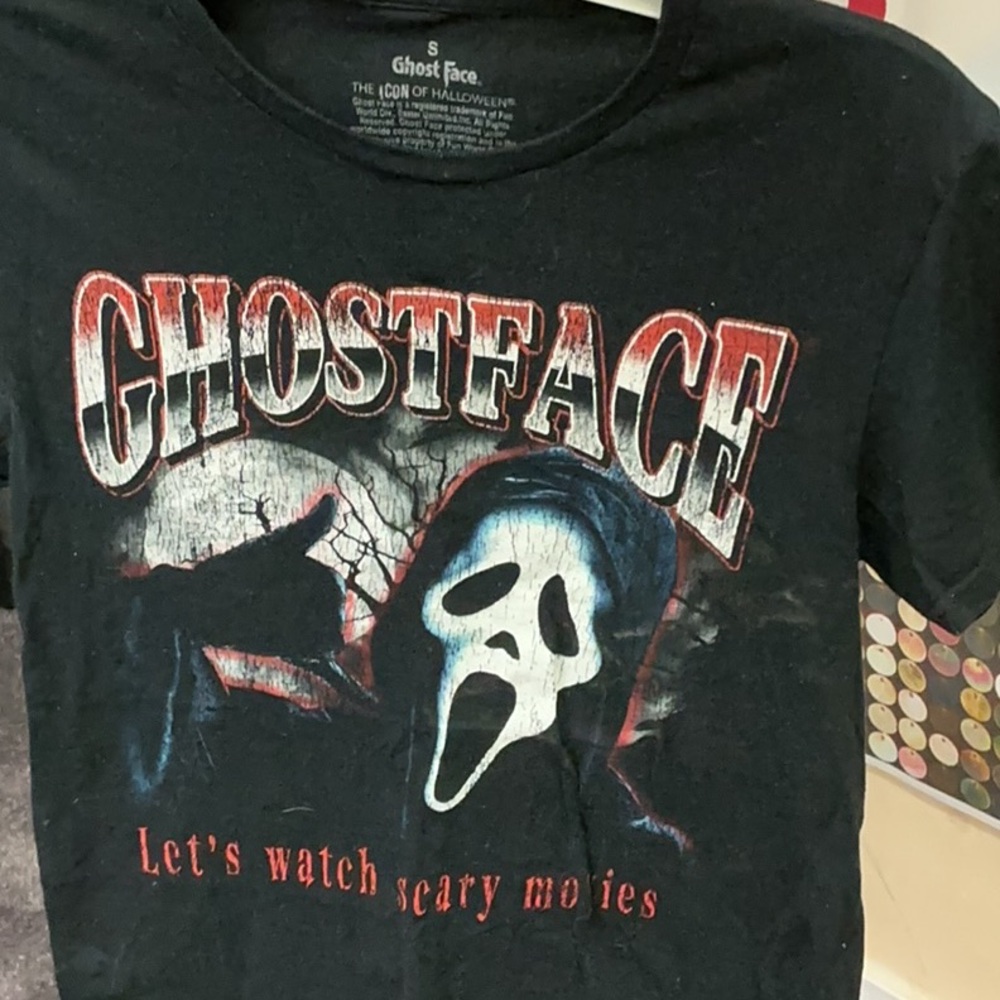 Black Short Sleeve Ghostface Tee